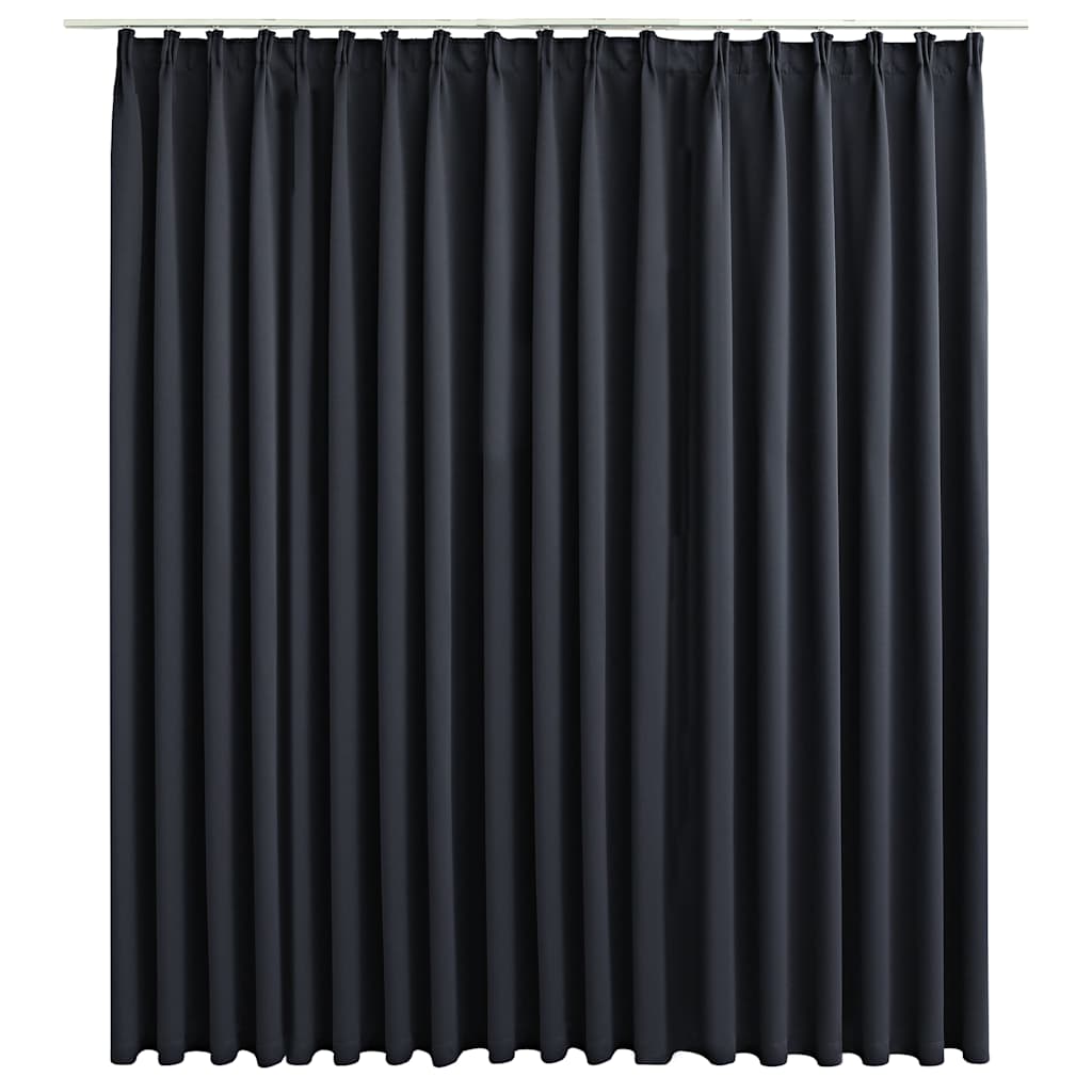 Vidaxl Curtain Damning with Hooks 290x245 cm Black