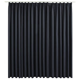 Vidaxl Curtain Damning with Hooks 290x245 cm Black