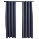 Vidaxl -gardiner Blackout med ringar 2 ST 140x225 cm Anthracite