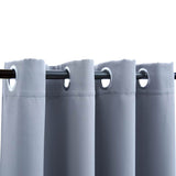 Vidaxl gordijn verduisterend met metalen ringen 2 st 140x245 cm grijs