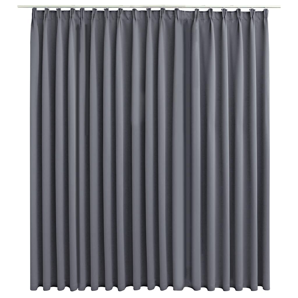 Vidaxl Curtain Blackout s háčky 290x245 cm šedá