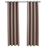 Kurtyna vidaxl potępiająca metalowe pierścienie 2 ST 140x225 cm Taupe