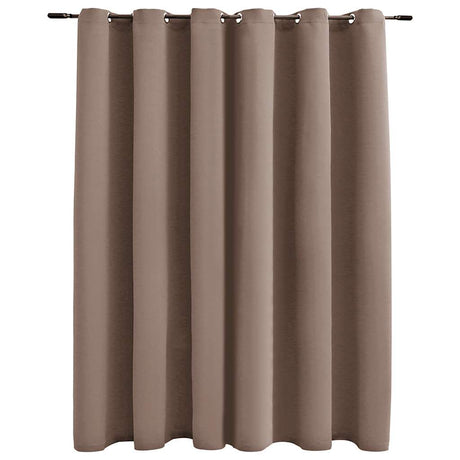 Vidaxl gordijn verduisterend met metalen ringen 290x245 cm taupe