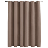 Bidaxl -gardin fördömande med metallringar 290x245 cm taupe