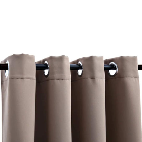 Vidaxl gordijn verduisterend met metalen ringen 290x245 cm taupe