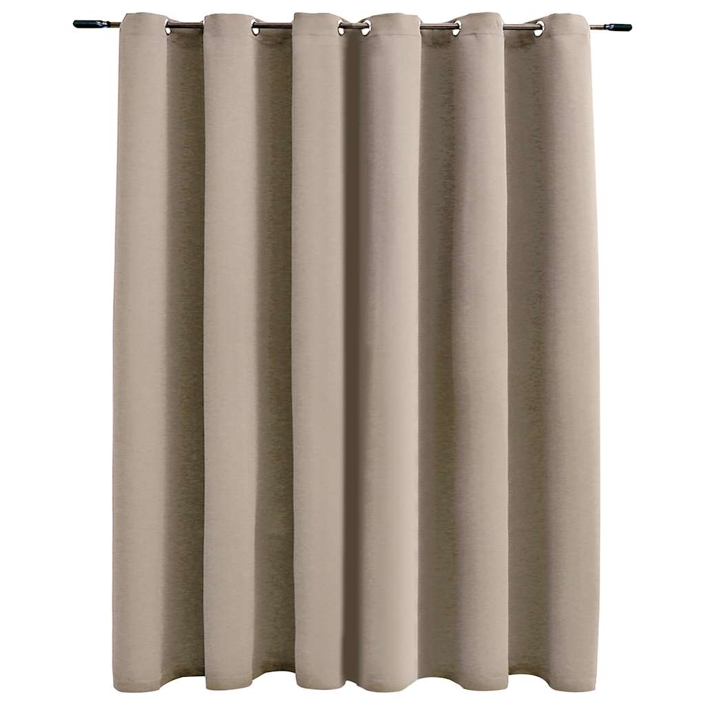 Vidaxl Curtain Damning with Metal Rings 290x245 cm Beige