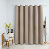 Vidaxl -Vorhang mit Metallringen 290x245 cm Beige