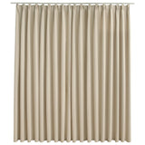 Vidaxl gardin blackout med kroker 290x245 cm beige