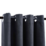 Vidaxl Curtains Blackout med Rings 2 St 140x175 cm Anthracite