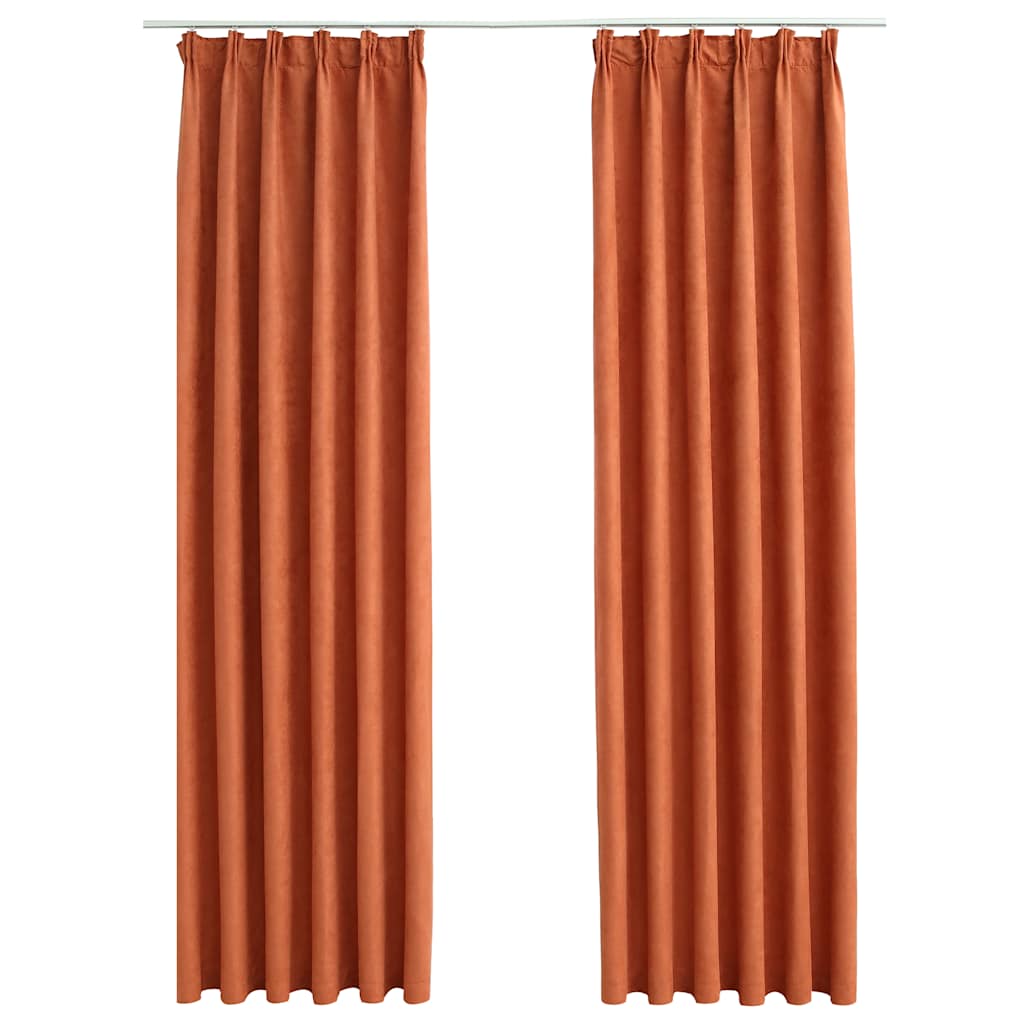 Vidaxl Riddoen Blackout mat Hooks 2 St 140x175 cm Rust -Colored