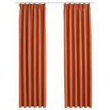 Vidaxl gardiner Blackout med kroge 2 St 140x225 cm rust -farvet