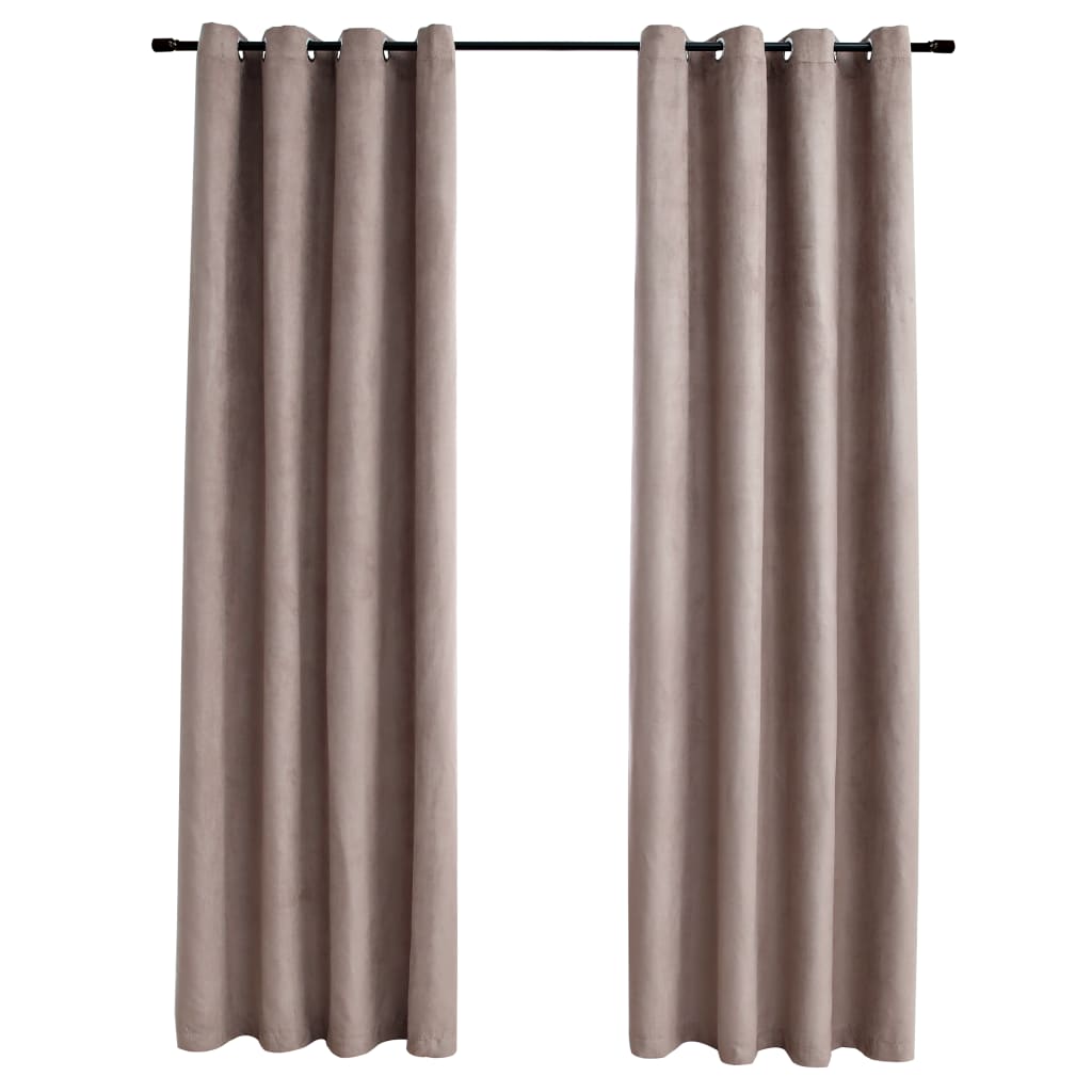 Vidaxl gardin fordømmet med metalringe 2 St 140x175 cm taupe