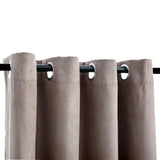 Vidaxl gordijn verduisterend met metalen ringen 2 st 140x225 cm taupe