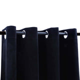 Vidaxl Curtain Blackout med Rings 2 St 140x175 cm Velvet Black