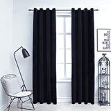 Blackout de cortina de Vidaxl con anillos 2 ST 140x245 CM Velvet Negro