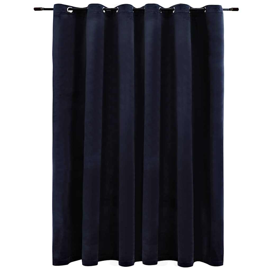 Vidaxl Curtain Blackout med ringe 290x245 cm Velvet Black