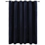 Vidaxl Curtain Blackout med ringe 290x245 cm Velvet Black