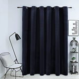 Vidaxl Curtain Blackout med ringe 290x245 cm Velvet Black