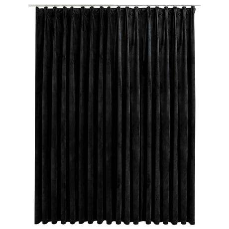 Vidaxl gordijn verduisterend met haken 290x245 cm fluweel zwart