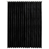 Vidaxl Curtain Blackout med kroge 290x245 cm Velvet Black