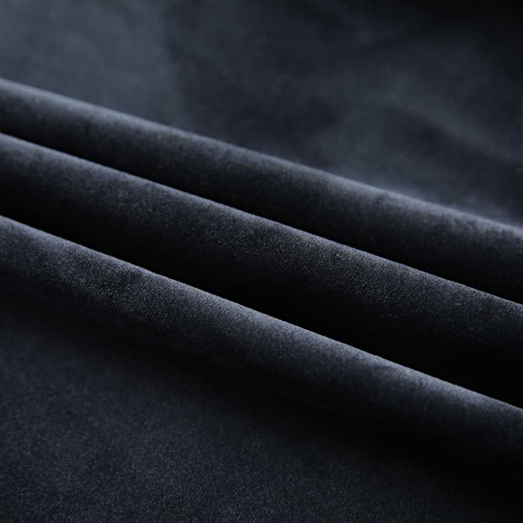 Vidaxl Curtain Blackout med kroge 290x245 cm Velvet Black