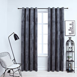 Vidaxl Curtain Blacking Rings 2 St 140x175 cm Velvet Anthracite