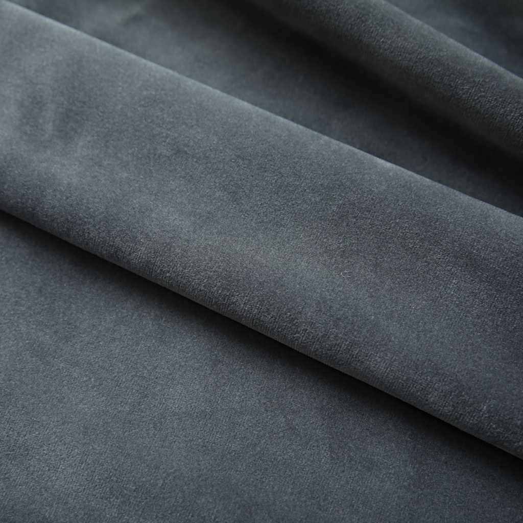 Vidaxl Curtains Blackout 2 STS med kroge 140x175 cm Velvet Anthracite