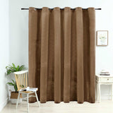 BIDAXL -gardin Damning med ringar 290x245 cm Velvet Beige