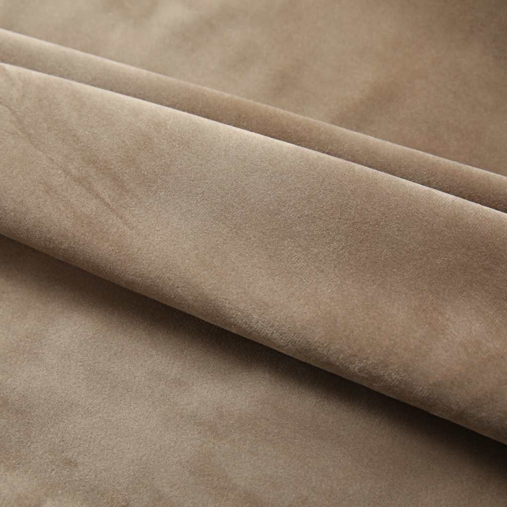 Vidaxl -gardiner Blackout 2 st med krokar 140x225 cm Velvet Beige