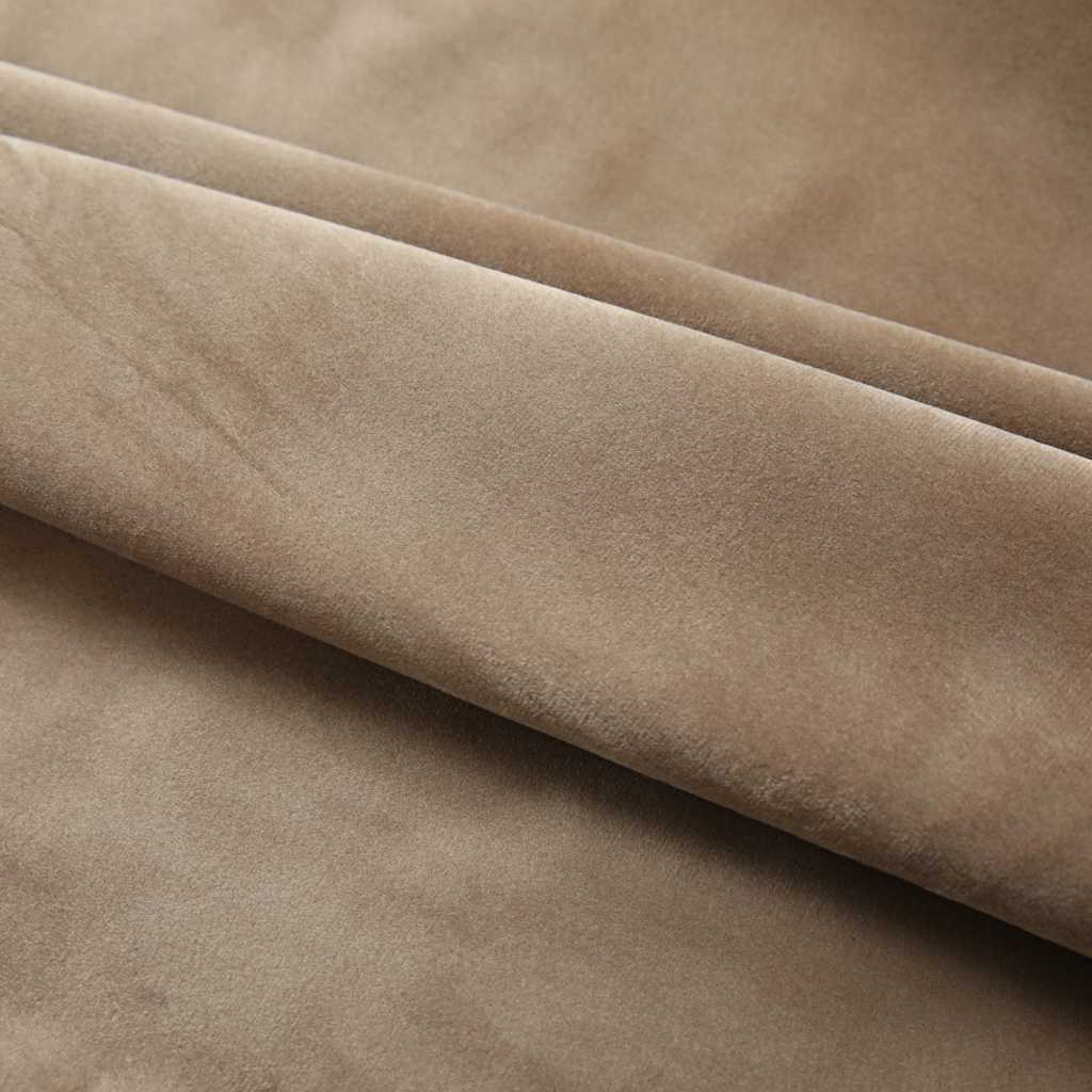 Vidaxl gardiner blackout 2 m med kroker 140x245 cm fløyel beige