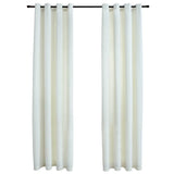 Vidaxl gordijn verduisterend met ringen 2 st 140x225 cm fluweel crème