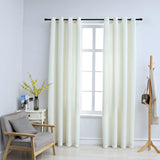 Vidaxl Curtain Damning with Rings 2 St 140x245 cm Velvet Cream