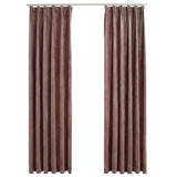 Vidaxl gordijnen verduisterend 2 st met haken 140x245 cm fluweel roze