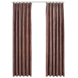 Vidaxl -gardiner Blackout 2 m med krokar 140x245 cm Velvetrosa