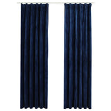 Vidaxl Curtains Blackout 2 STS med kroge 140x245 cm Velvet Blue