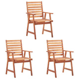 Vidaxl tuinstoelen 3 st massief acaciahout