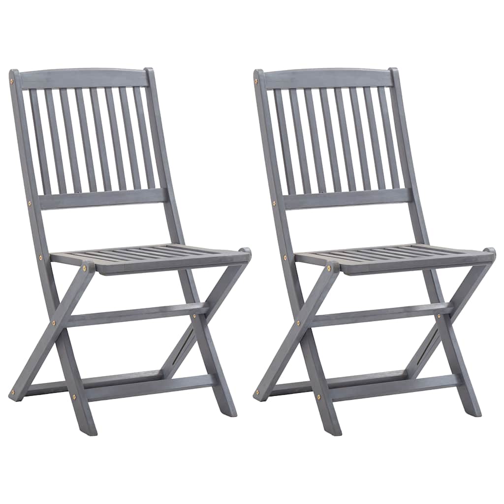 Vidaxl tuinstoelen inklapbaar 2 st massief acaciahout