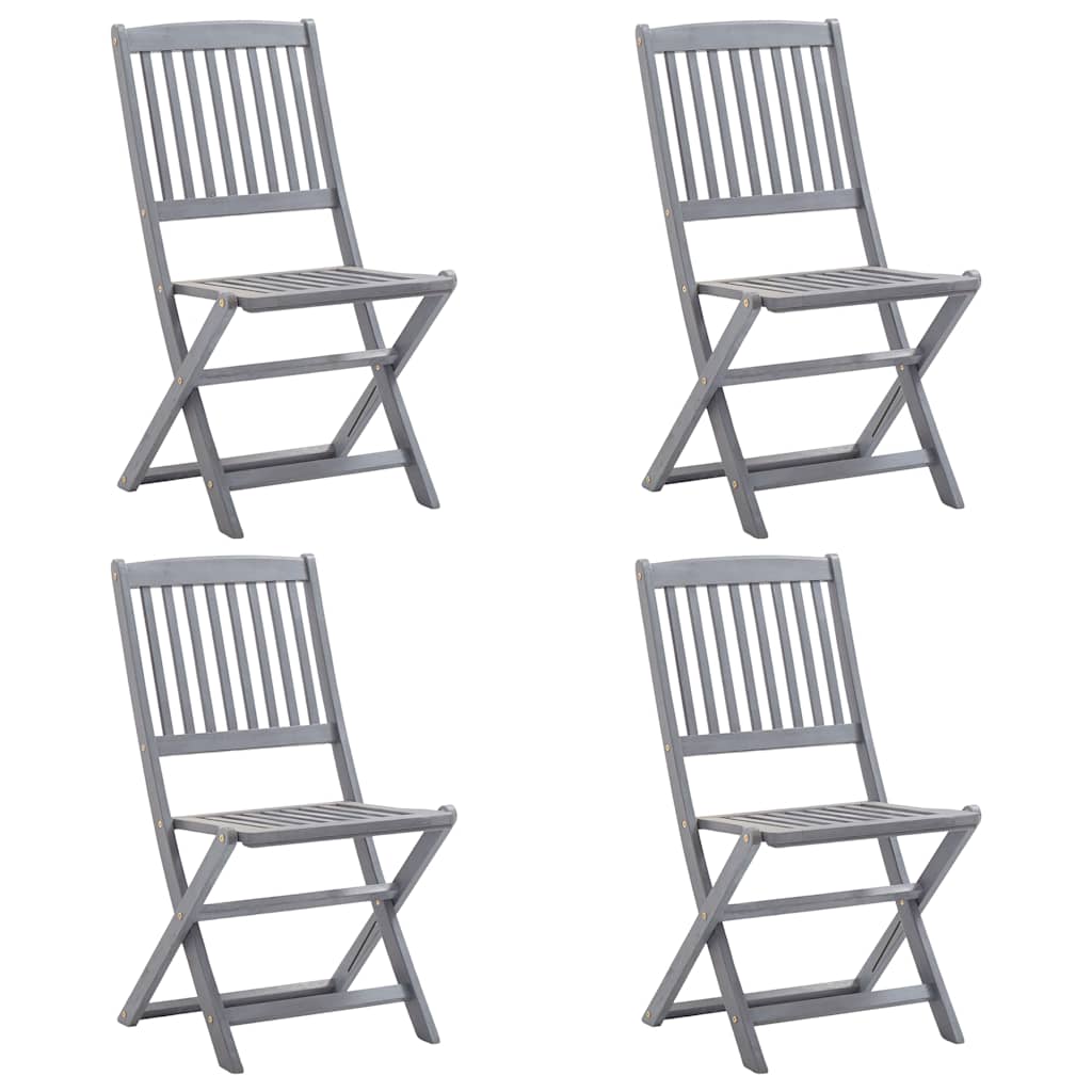 Vidaxl tuinstoelen 4 st inklapbaar massief acaciahout