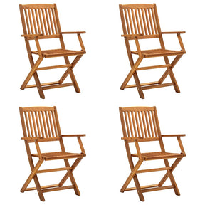 Vidaxl klapstoelen 4 stuks van massief acaciahout