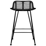 Vidaxl barstoelen 2 st rattan zwart