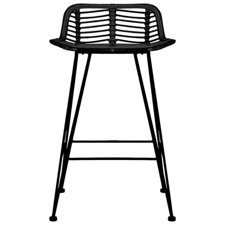 Vidaxl barstoelen 2 st rattan zwart