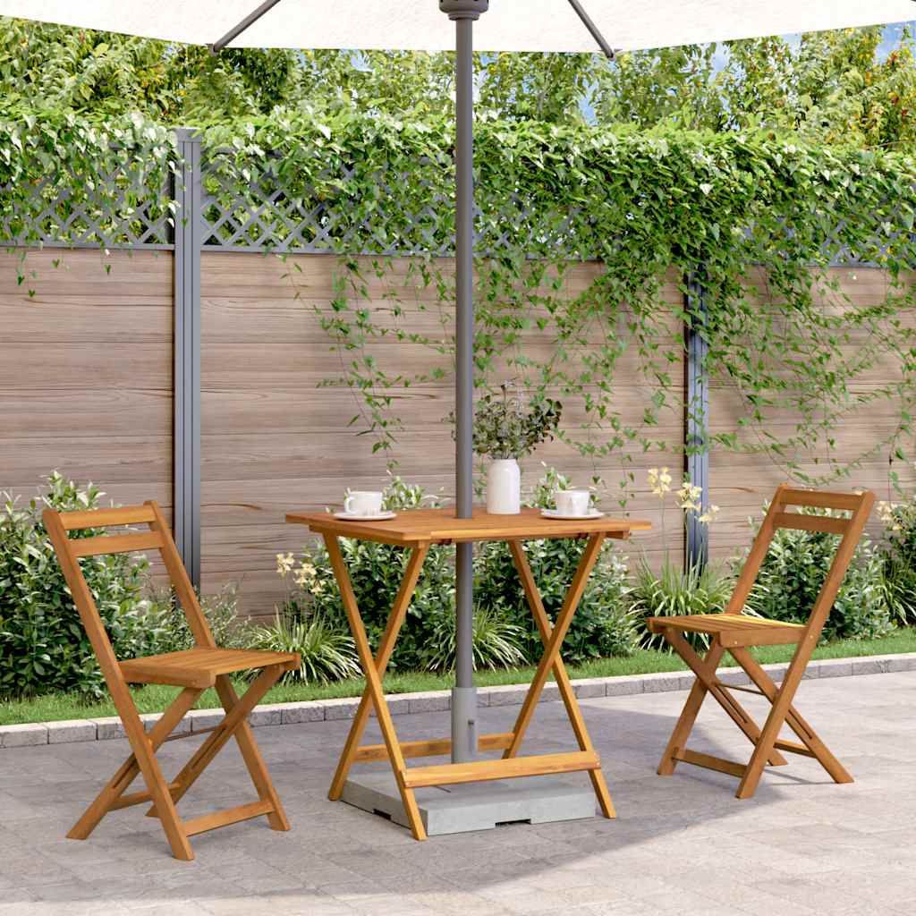 Vidaxl tuintafel inklapbaar 70x70x75 cm massief acaciahout