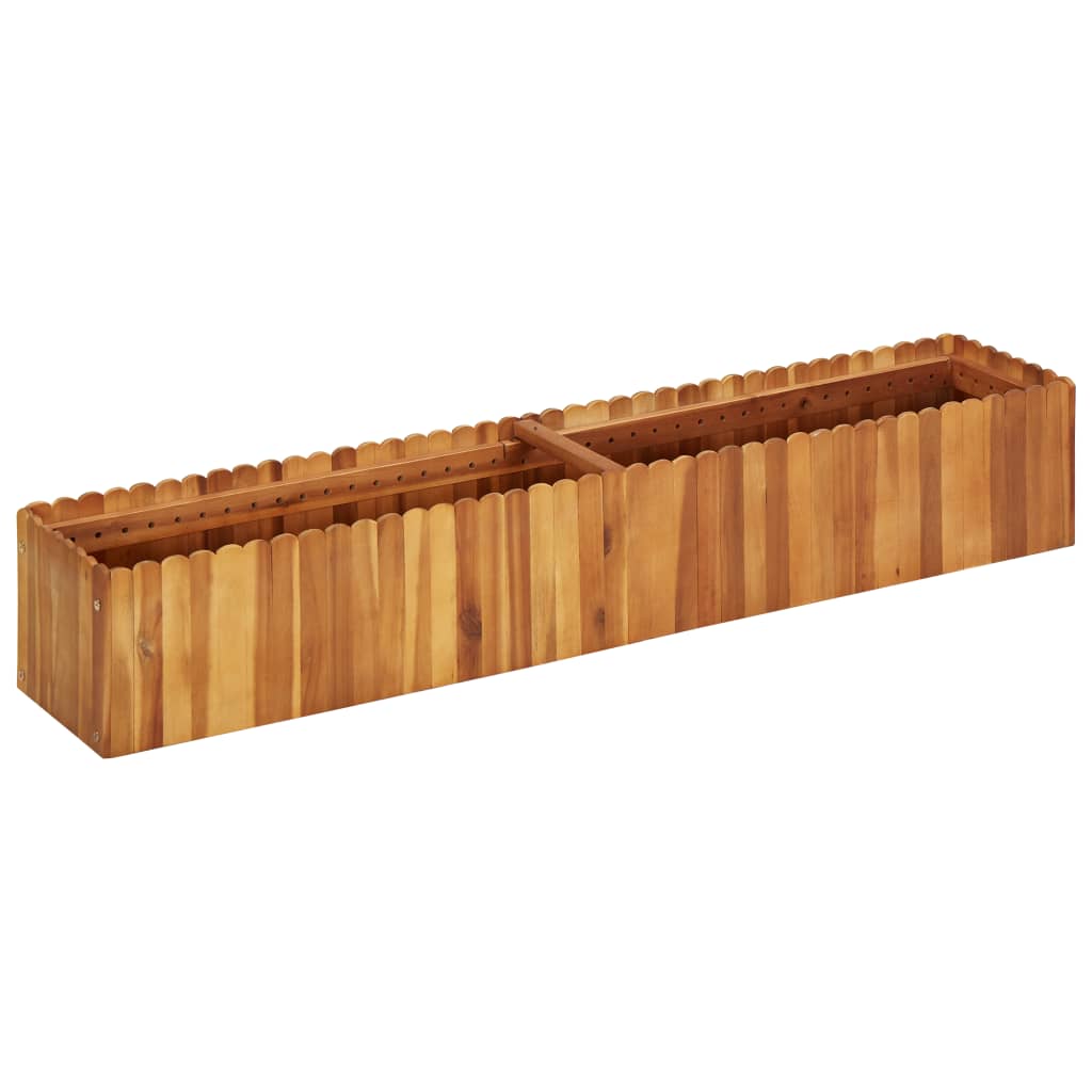 Plantador Vidaxl elevado 150x30x25 cm de madera de acacia sólida