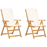 Vidaxl tuinstoelen 2 st verstelbaar massief acaciahout bruin