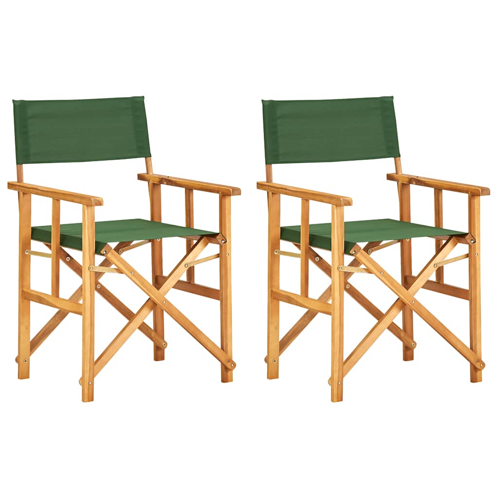 Vidaxl regisseursstoelen 2 st massief acaciahout groen