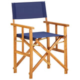 Vidaxl regisseursstoel massief acaciahout blauw