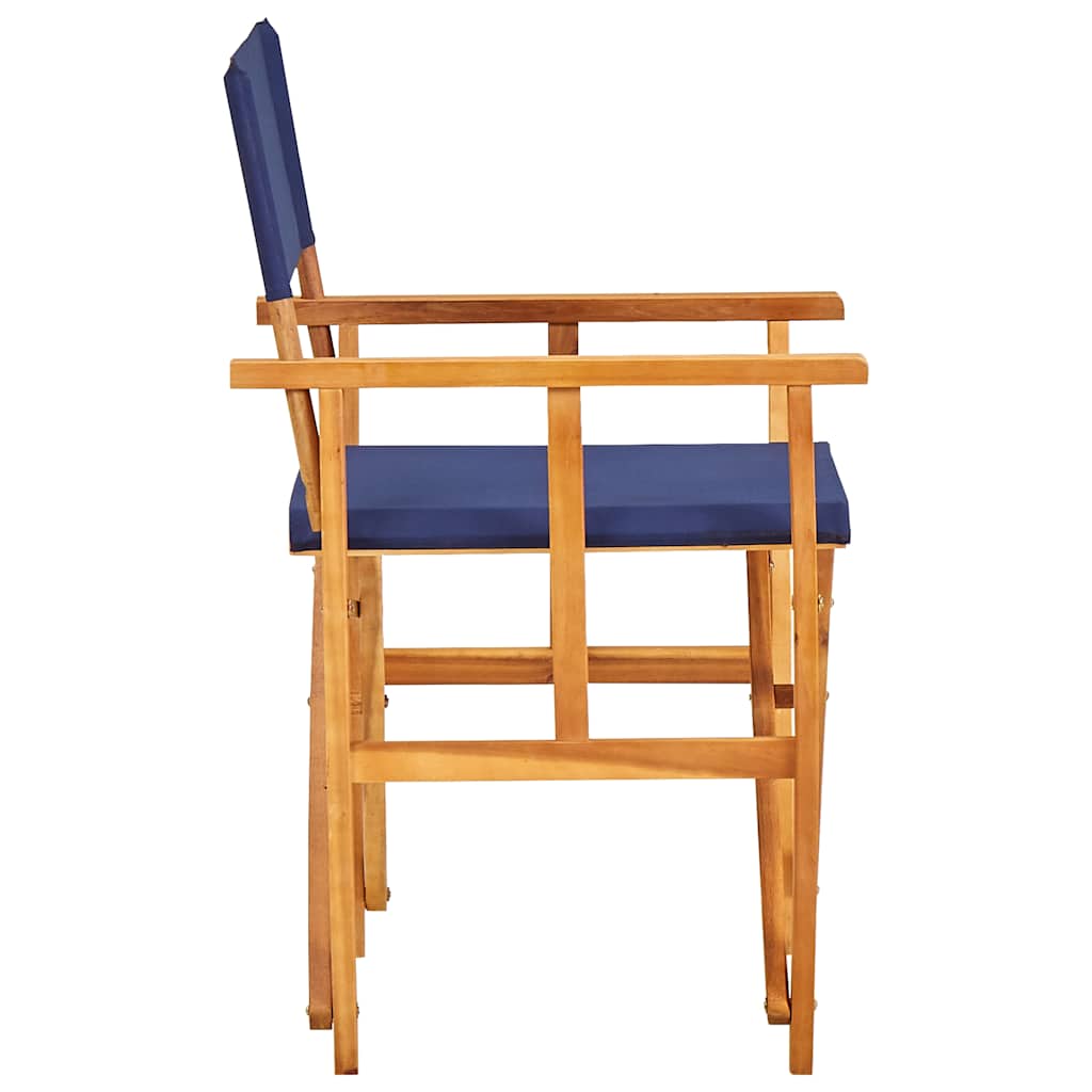 Vidaxl regisseursstoel massief acaciahout blauw