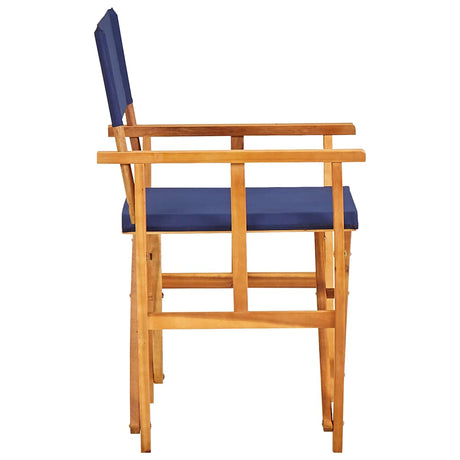 Vidaxl regisseursstoel massief acaciahout blauw