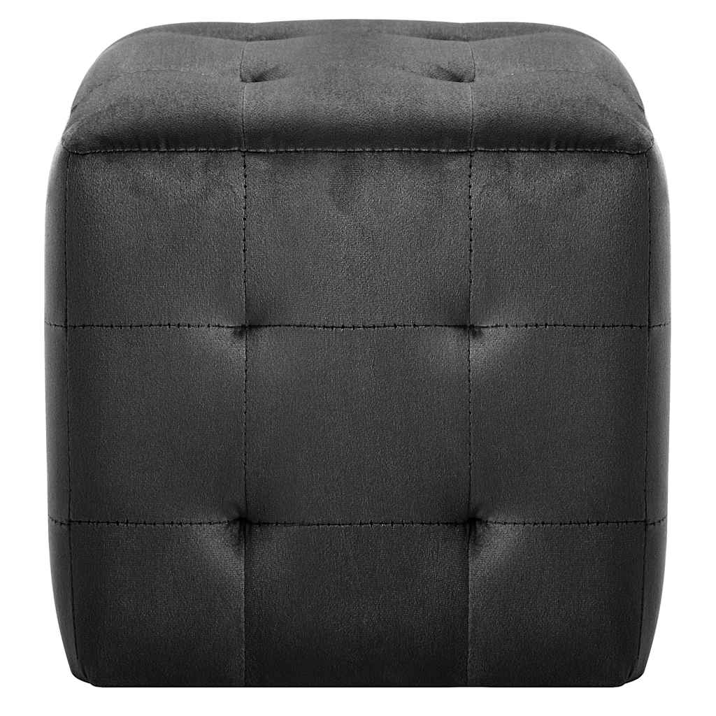 Vidaxl poef 2 st 30x30x30 cm fluweel zwart