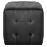 Vidaxl poef 2 st 30x30x30 cm fluweel zwart